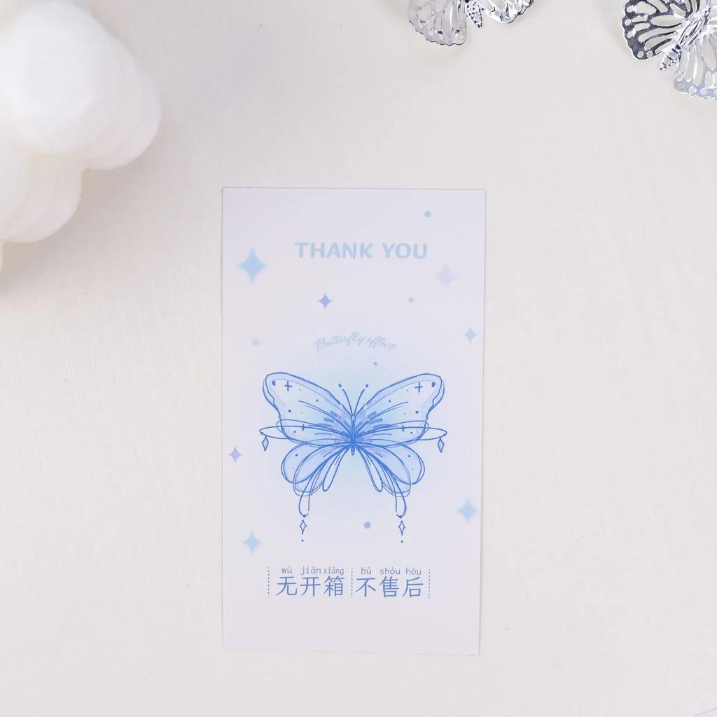 20sheets Korean Ins Dreamy Aesthetic Butterfly Sticker Kpop Photo Card Selling Card Packing Bag DIY Decor Sealing Label Stickers