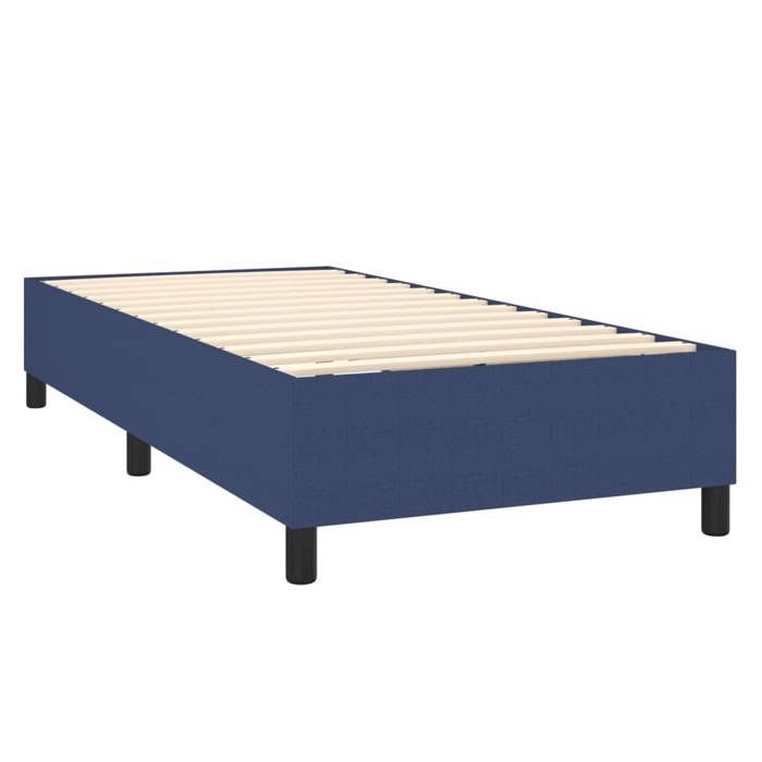Maison Exclusive - Sommier à lattes de lit avec matelas Bleu 80x200 cm Tissu