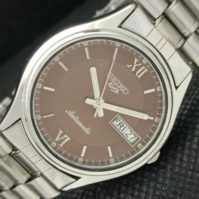 Б/У ВИНТАЖНЫЕ SEIKO 5 АВТО 6309A ЯПОНИЯ МУЖСКИЕ Д/Д КОРИЧНЕВЫЕ ЧАСЫ 608г-a316372-2