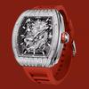 IW Dragon Pattern Dial Design Waterproof Rubber Fully Automatic Watches Men Fashion Miyota Mechanical Watch Men's Reloj Hombre