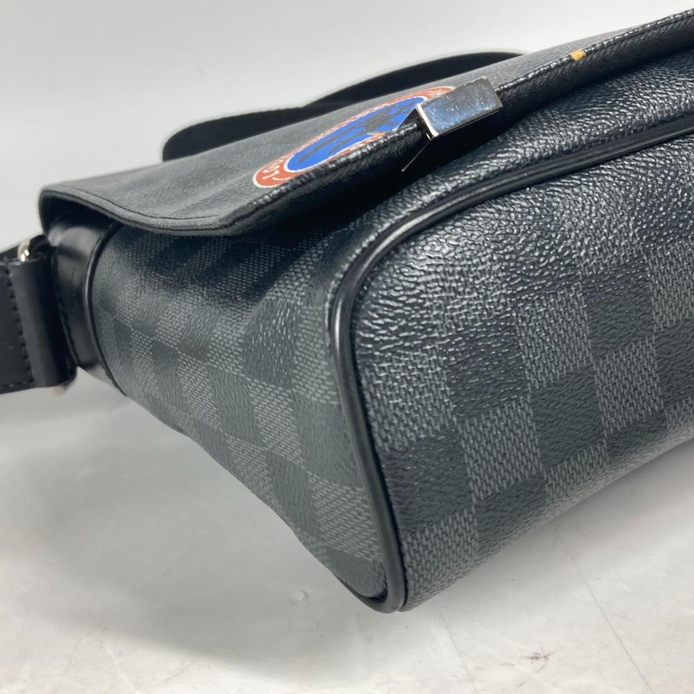 Louis Vuitton N41054 Damier Graphite Stickers District PM Crossbody Shoulder Bag