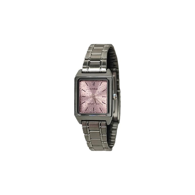 Casio Индивидуальные часы модифицированная серия квадратная коробка серебристый порошок классический ретро Кварц Стальной ремешок LTP-V007D-4E(Watch1100-GaiZhuang-FangXiaYinFen