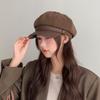 Японский Берет на все случаи жизни Женский Осенне-зимний Шерстяной Берет с козырьком Восьмиугольная Шляпа, Подчеркивающая лицо, Маленькая Литературная Уличная Повседневная Шляпа Художника