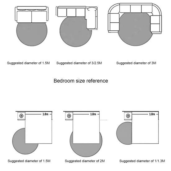 Round Moroccan Area Rug Vintage Flower Print Washable Living Room Bedroom Office