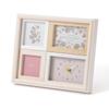 Francfranc Natural Photo Frame with Clock, White