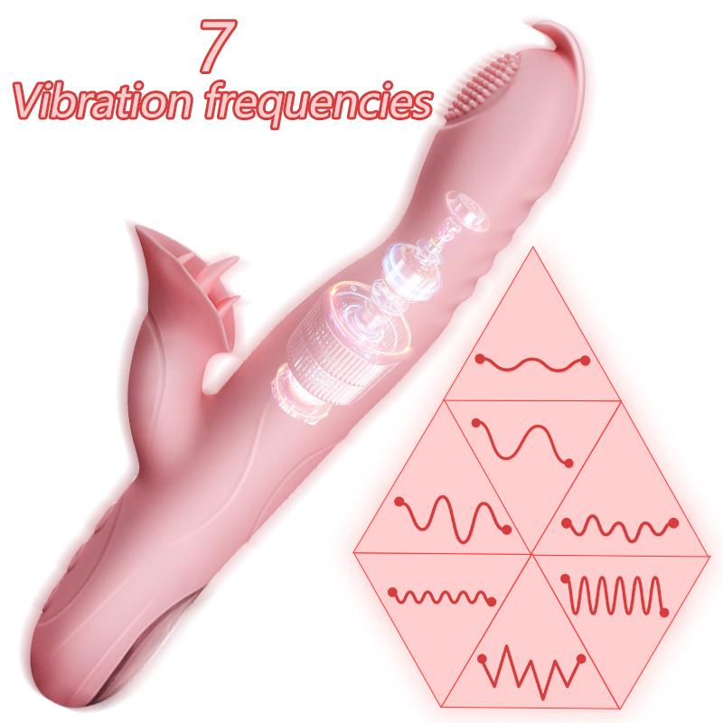 Выдвижной вибратор, женская мастурбация, стимуляция клитора, подогрев, массаж, точка G, лизание языка, секс-игрушка для взрослых, флирт, качели