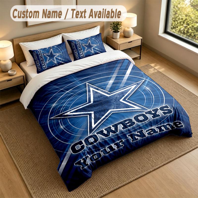 Комплект постельного белья 1 пододеяльник 2 наволочки Принт Dallas Cowboys Мягкое постельное белье Декор спальни