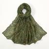 Spring and Summer New Light and Breathable Polyester Scarf Floral Printing Cotton and Linen Feel Travel Shawl