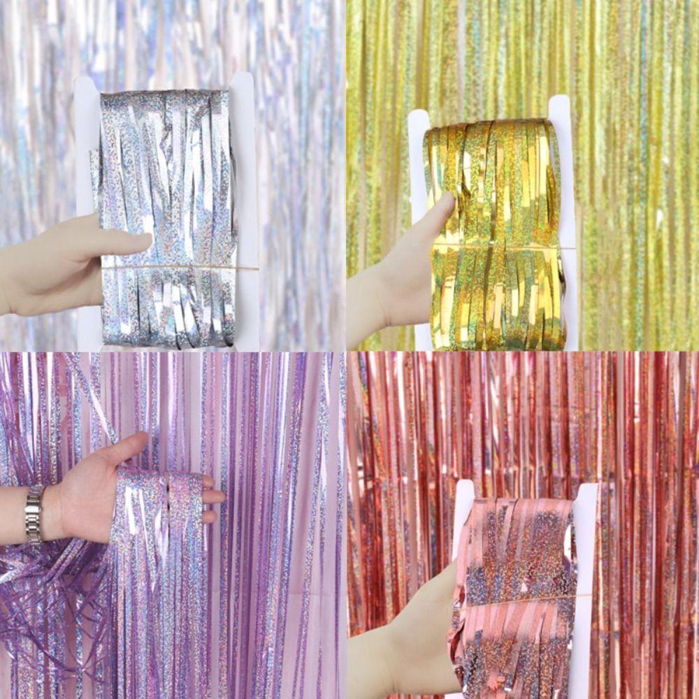 Birthday Party Prom Background Wall Decoration Rainwire Curtain Foil Curtain Tassels Door Curtain