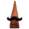 Rosewood Wooden Brown Handcrafted Nose Shaped Goggle Spectacle/Specs Eyeglass Holder Stand with Black Moustache