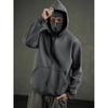 Mens Hooded Zip-Up Sweatshirt With Fleece Lining Fall Casual Wear Lightweight Warm Pullover Teens Adults