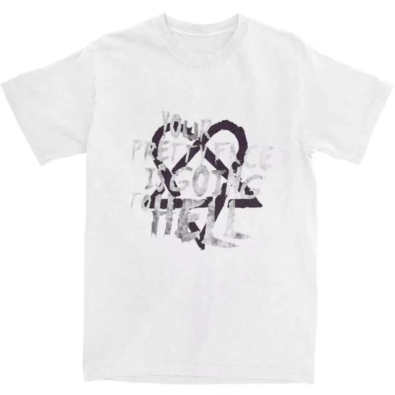 Him Группа Ville Valo Heartagram Любовь Металл Футболка Летняя Уличная Одежда Футболки Трендовая Футболка для Женщин Футболки с Коротким Рукавом