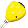 Силиконовый чехол IKT для Toyota, Бесключевые ключи, 4 кнопки, Желтый, Alphard, Noah, Voxy,