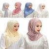 Scarf Head Cover Muslim Headscarf Bead Flower Shawl Tassel Scarf Muslim Underscarf Head Hat