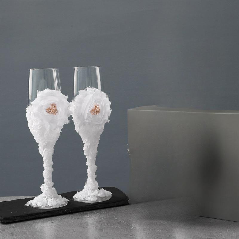 2 шт., бокал для западной свадебной церемонии, подарок для свидетеля любви, набор для изготовления бокалов для вина, нож и лопатка