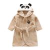 Autumn Winter Kids Sleepwear Baby Robes Flannel Bath Robe For Toddler Boy Girl Panda Hooded Nightgown Cute Childrens Pajamas
