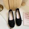 Round Toe Casual Shoes Women  Spring Candy Color Flat Heel Knot Ballet Flats Shoes Slip On Loafer Sneakersisd34