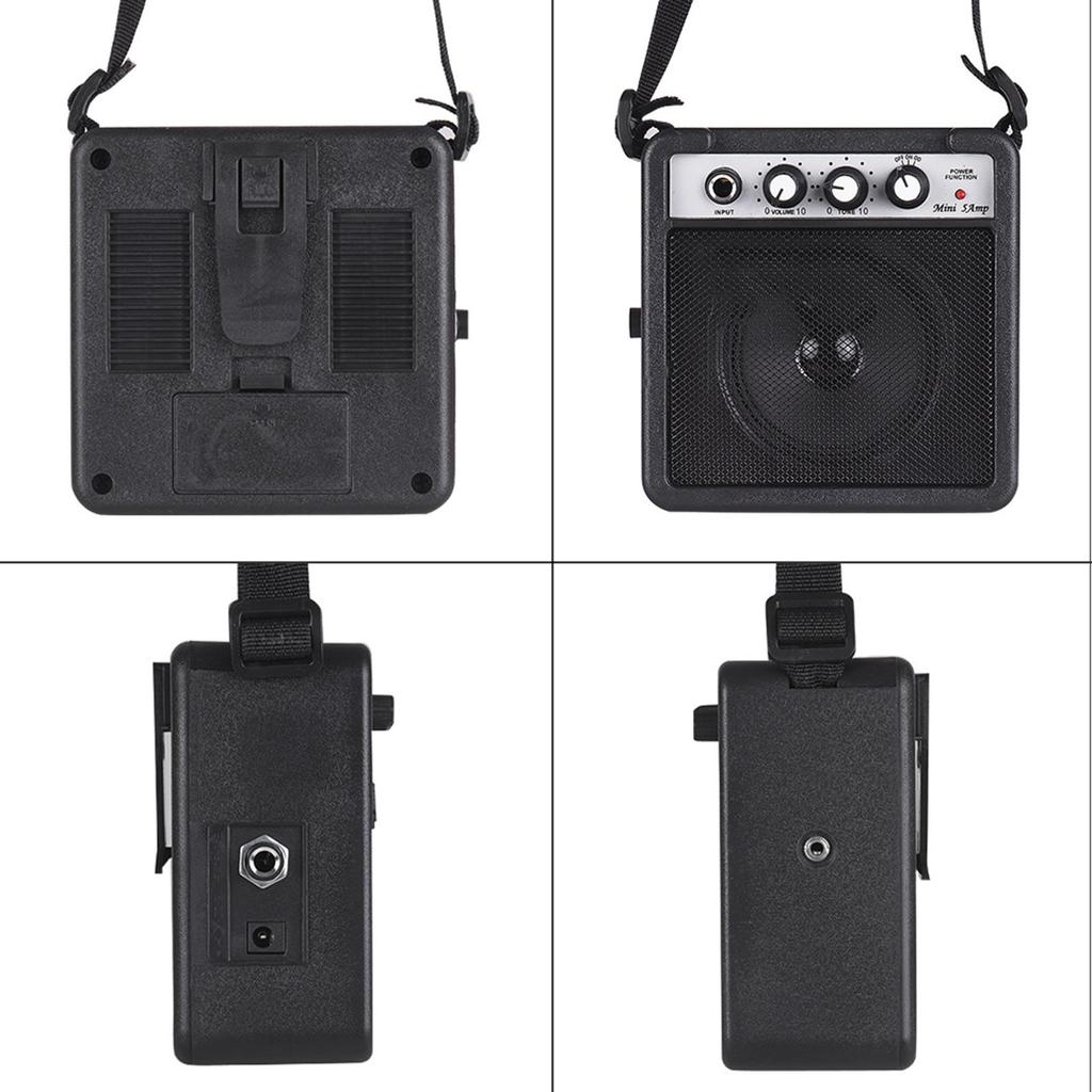 Мини-гитарный усилитель 5 Вт, динамик с входами 3,5 мм и 6,35 мм, выход 1/4 дюйма, поддержка регулировки громкости и тона