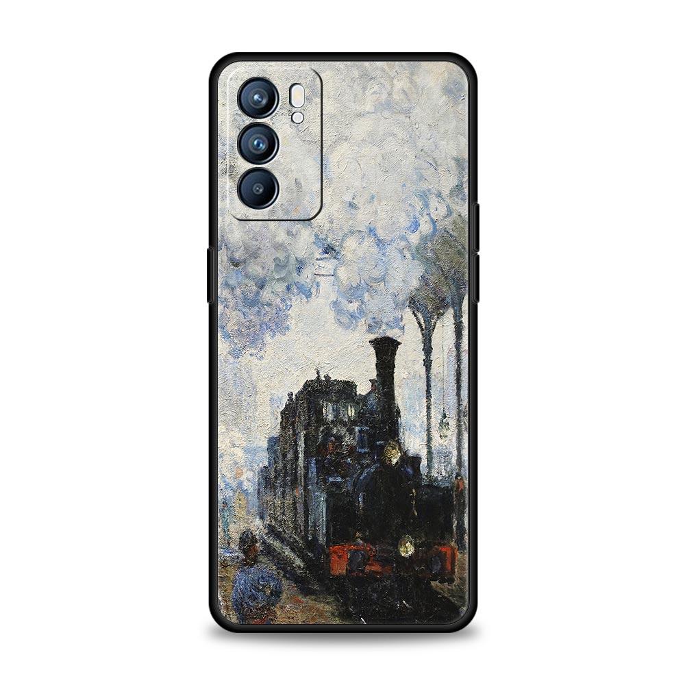 Claude Monet Impressionism For Oppo Reno7 Reno6 Pro Plus A54 5G Phone Case Find X6 X5 A53 A52 A9 A15 A95 A17 A16 A76 A74 Cover