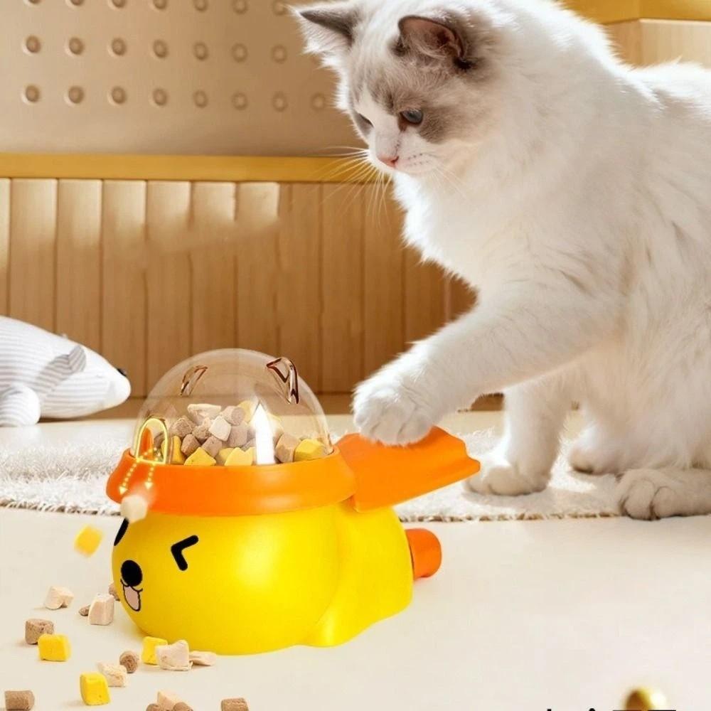 Plastic Dog Puzzle Feeder Cartoon Pet Interactive Toy Dog Food Dispenser Mealtime Fun