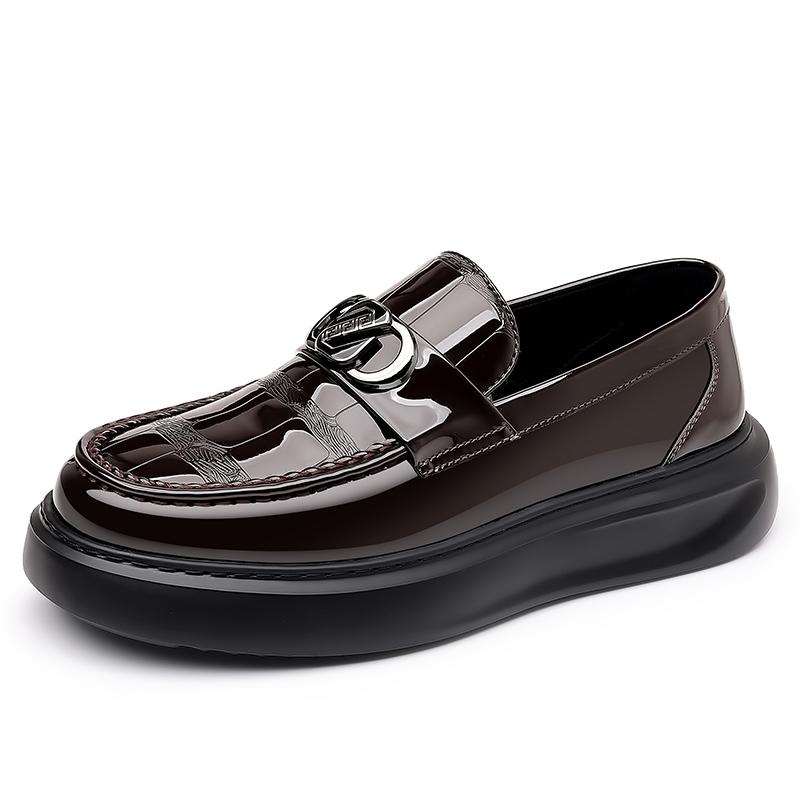 Fashion Handmade Leather Men Casual Shoes Stylish Design Sneakers Comfortable Man Loafers Hot Sale Moccasins All-match Driving Footwear