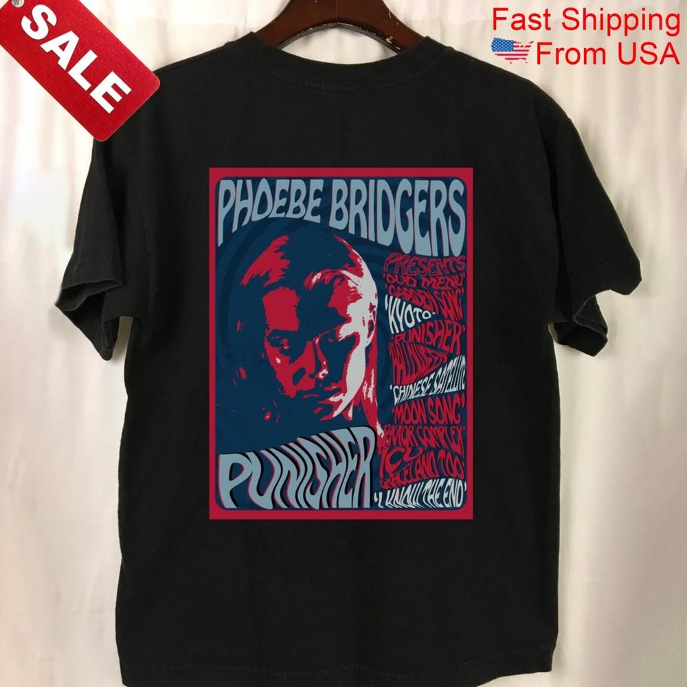 Новая футболка Phoebe Bridgers Punisher Подарок для фанатов Унисекс S-5XL JJ37