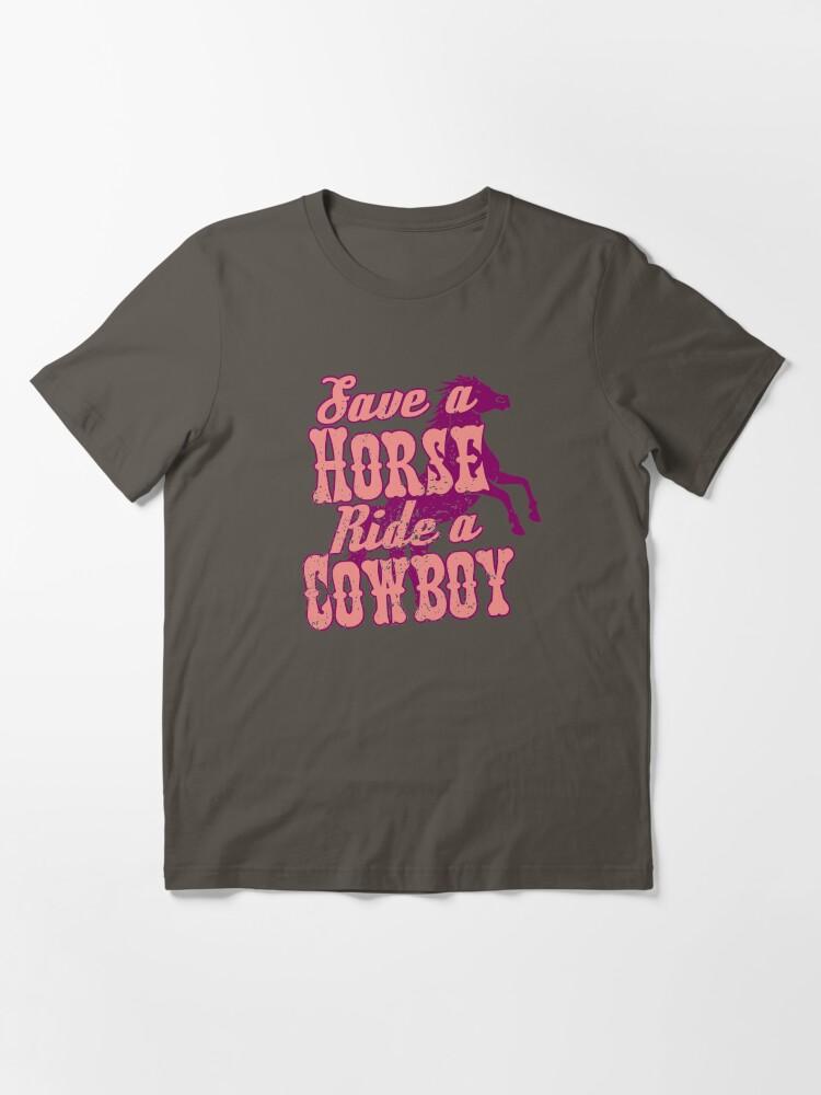 Willie Nelson Save A Horse Ride A Cowboy Pink Essential T-Shirt