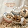 Large Capacity Ceramic Hamster Food Bowl Fixed Bowl Automatic Feeder Hangable Food Bowl  Small Pets