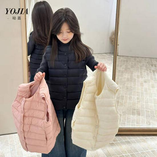 YOJIA Зимний спортивный комплект-двойка для девочек 2025 с флисовой подкладкой: Модная и Утепленная Детская Одежда