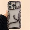 Luxury Hollow Stylish 3D Snake Phone Case For iPhone 16 Pro Max 15 14 Plus 13 12 11 Shockproof Glossy Grain Cooling Cover