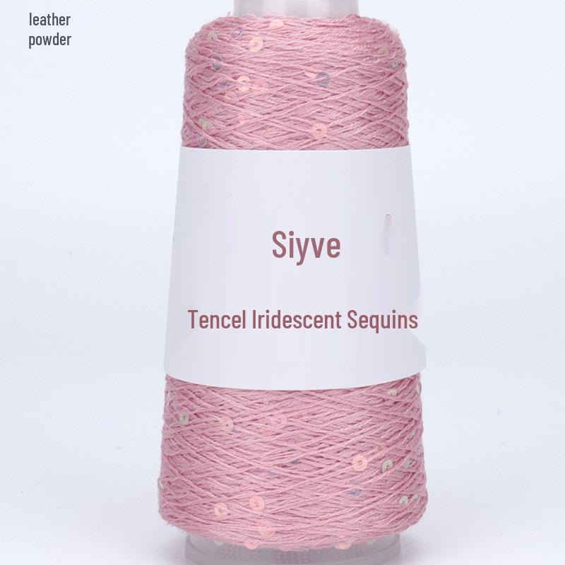Пряжа Si Yue Tencel с радужными пайетками: Мода ручной вязки