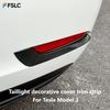 Car Upgrade Stainless Steel Rear Fog Light Protector Cover Trim For Tesla Model 3 Accessories Exterior Chrome