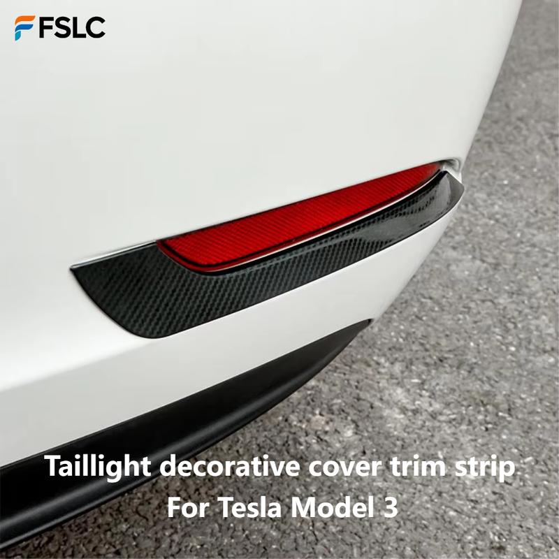 Car Upgrade Stainless Steel Rear Fog Light Protector Cover Trim For Tesla Model 3 Accessories Exterior Chrome