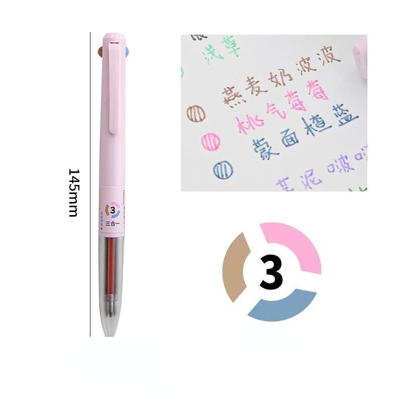 3 в 1 модная минималистичная гелевая ручка креативный дизайн однотонная канцелярская гелевая ручка 0,5 мм цветная ручка для рисования в журнале