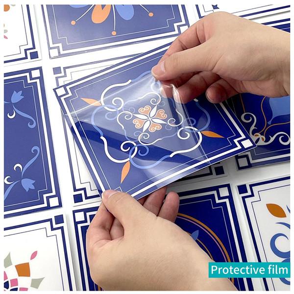 PVC Self-adhesive Sticker Waterproof DIY Tile Sticker Furniture Bathroom Kitchen Wall Stickers Removable Tile Stickers