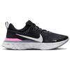 Nike React Infinity Run Flyknit 3 Черные футбольные серо-розовые мужские кроссовки DZ3014-001
