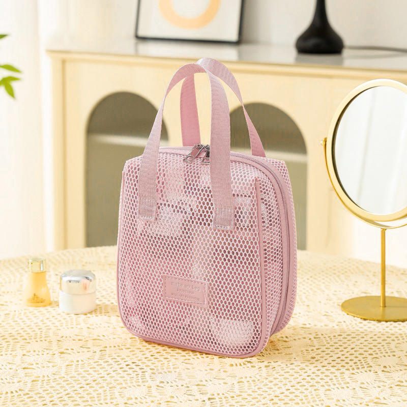 Mesh Cosmetic Bag Zipper Toiletry Organizer Makeup Bags Multifunctional Women Lipstick Key Coin Purse Pouch Handbags New Gift