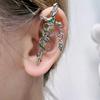 Готический кафф на ухо в виде змеи с шипами, ювелирный аксессуар для модных энтузиастов, ищущих уникальные стили для повседневной носки