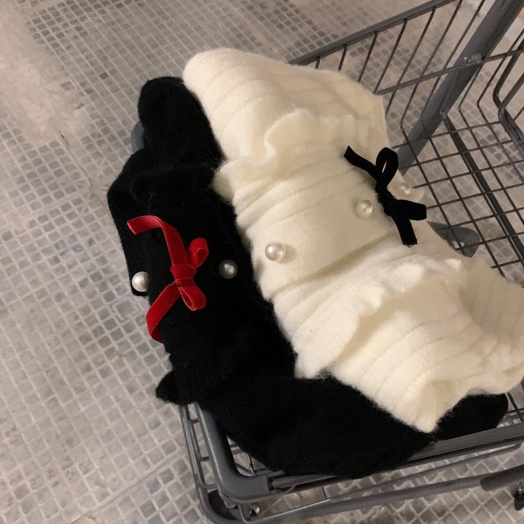 Gentle Wind Bow Knitted Cardigan Women 2022 Spring and Autumn New O Neck Solid Japanese Sweater Cardigan Coat Women