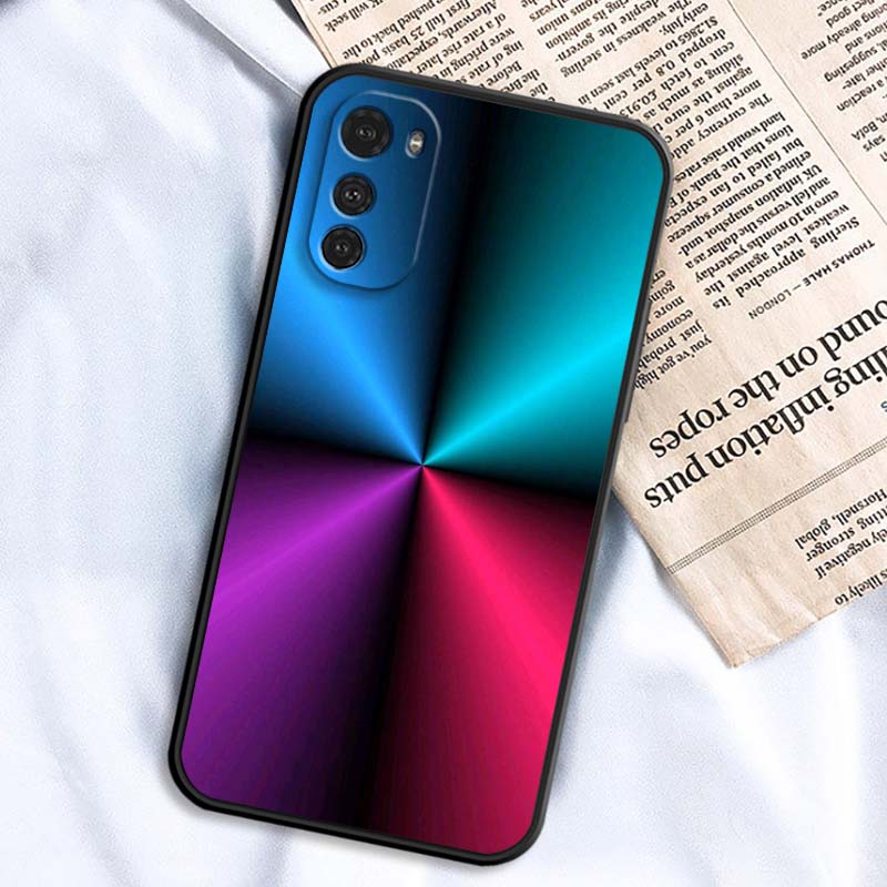 Цветной светящийся узор 'Искусство' Для Motorola G85 Edge 50 G24 G35 G14 G04 40 G72 G34 G G54 G13 G32 5G Черный чехол для телефона