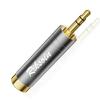 RIKSOIN 6.35mm To 3.5mm Adapter, 1-Pack, Stereo Mini Plug (Female) To Stereo Standard Plug (Male), 24K Gold Plated, for Digital Pianos, Headphones, an