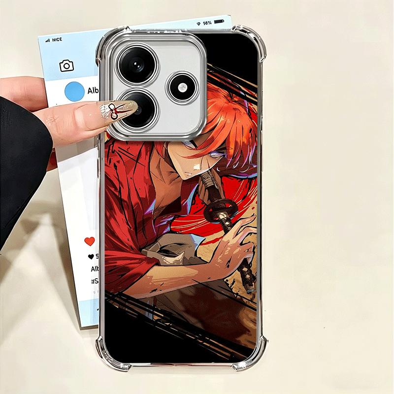 Аниме Rurouni Kenshin Покрытие Чехол для телефона Для Xiaomi Poco X5 X6 X7 X8 Pro Max F8 Ultra F7 M8 M7 M5S Redmi 15C 15 14C 13C 13 X3 12