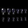 600pcs Square Toenail False Tips Nail Art White Nature Clear 12 Sizes Fake Nails Manicure Extension Tools