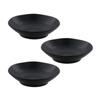 Столовые приборы Восток (Черный матовый) Тарелка для пасты, набор из 3 больших тарелок, японская столовая посуда, черная столовая посуда, черная