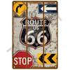 Металлическая табличка Route 66, металлический плакат, жестяная табличка, настенные плакаты, винтажный ретро-эстетический декор комнаты, настенное искусство, украшение