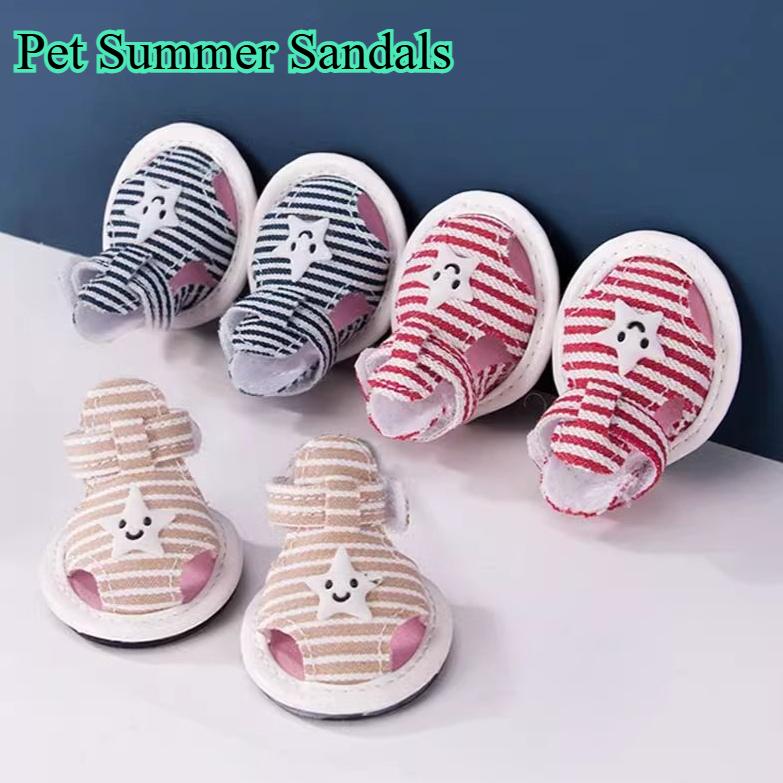 Товары для животных Дышащая обувь для маленьких собак летом, бахилы, защищающие от падения, грязные чехлы для ног для использования на открытом воздухе