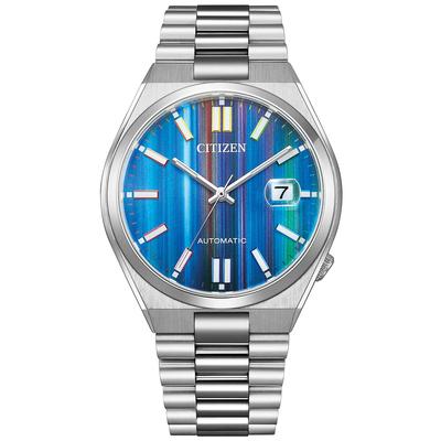 Часы Citizen Collection Механические часы Автоматические с ручным заводом Водонепроницаемые Синие TSUYOSA Collection Серебряные [Citizen] NJ0151-53W Мужские