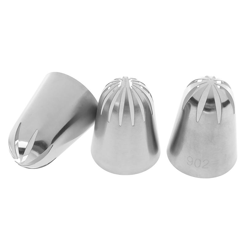 3Pcs Large Icing Piping Tips Set Cream Nozzles Diy Dessert Pastry Tips