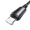 USB-A - iPhone Lightning cable with magnetic holder organizer 1.2m - gray