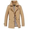 Spring And Autumn Men 'S Casual Jacket Mid -Length Windbreaker Jacket Plus Size Coat